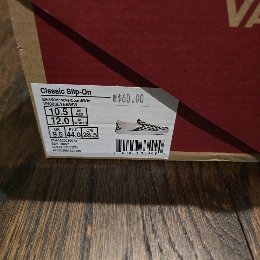Vans Black and White Checkered Kids Sneakers - Picture 12 of 12